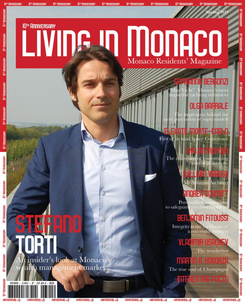 Living in Monaco magazine - Spring 2023 Stefano Torti cover edition