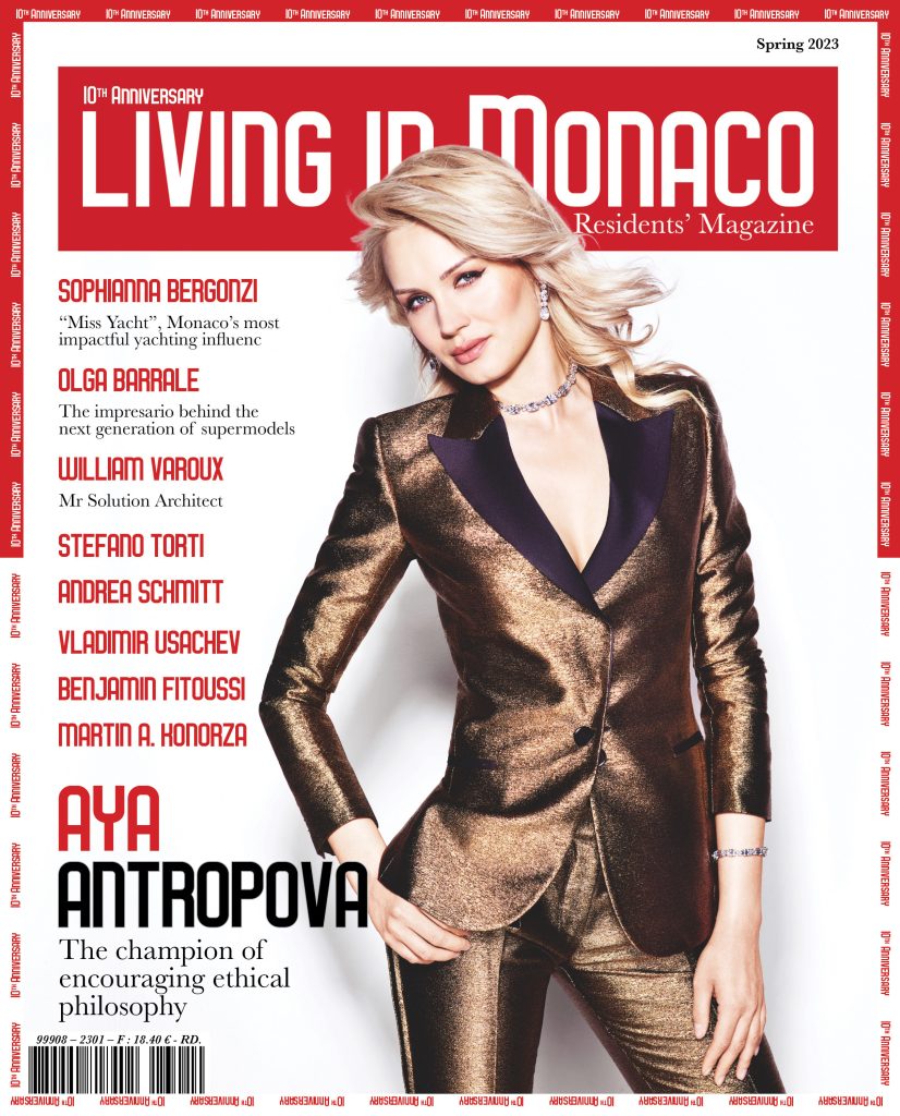 Living in Monaco magazine - Spring 2023 Aya Antropova cover edition