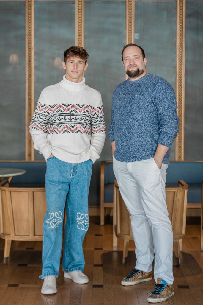 Arthur Leclerc with Zsolt Szemerszky, the Founder of the Living in Monaco magazine