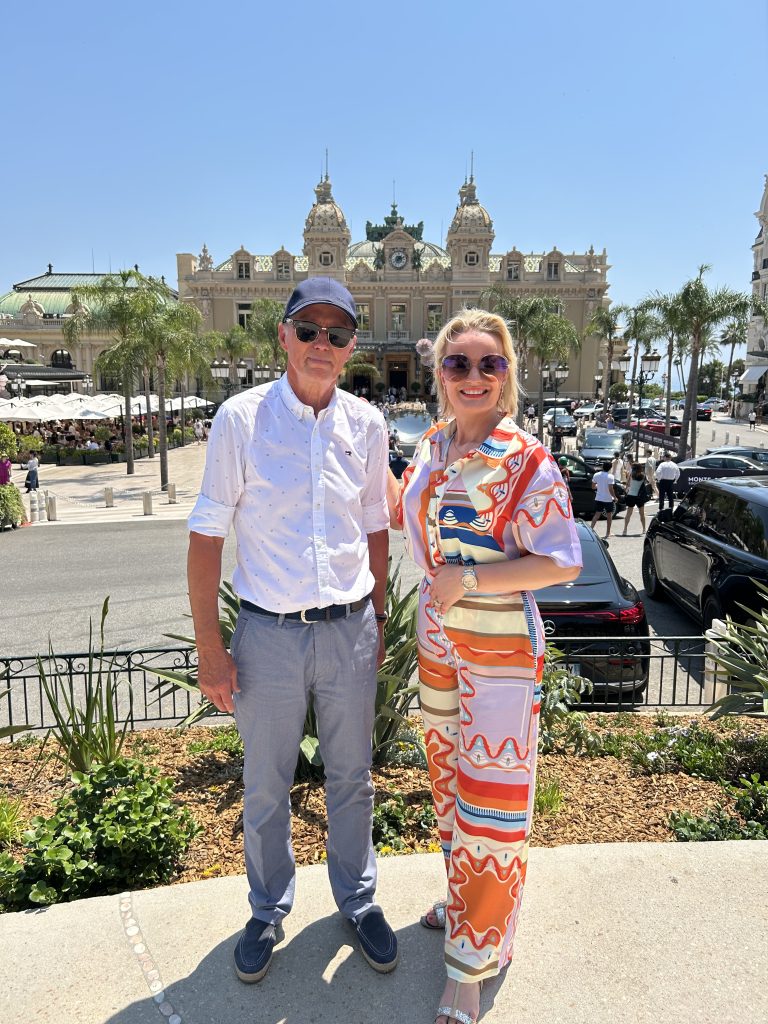 Celine Roelens with her father, Tim Roelens
